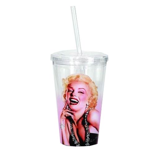 Marilyn Monroe Pose 16 oz. Travel Cup with Straw